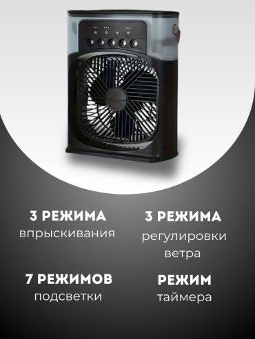 Вентилятор Mini Air Conditioner Fan черный купить,0