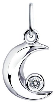 Подвеска Diamant 94-130-01078-1 вес 0.53 г серебро, фианит купить,5483
