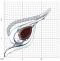 Брошь Diamant 94-340-01045-2 вес 2.4 г серебро, фианит, гранат купить,NaN