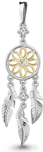 Подвеска AQUAMARINE 23320A.5 вес 2.3 г серебро, фианит купить,21470