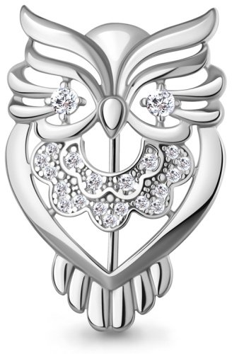 Брошь AQUAMARINE 77457А.5 вес 5 г серебро, фианит купить,39044