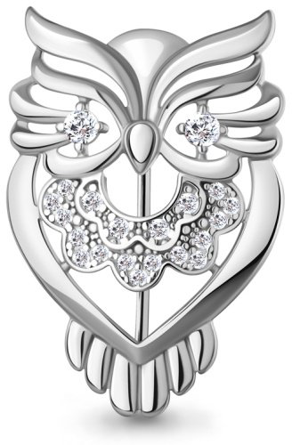 Брошь AQUAMARINE 77457А.5 вес 5 г серебро, фианит купить,39044