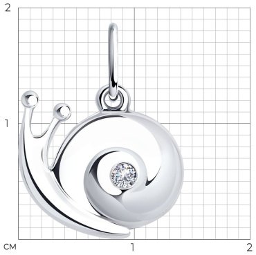 Подвеска SOKOLOV 94032581 вес 0.97 г серебро, фианит купить,8123