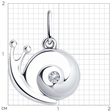 Подвеска SOKOLOV 94032581 вес 0.97 г серебро, фианит купить,8123