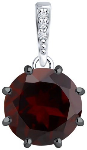 Подвеска Diamant 94-330-02040-1 вес 1.28 г серебро, фианит