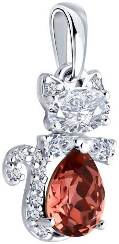 Подвеска SOKOLOV 94033216 вес 1.39 г серебро, фианит, кристалл Swarovski купить,8418
