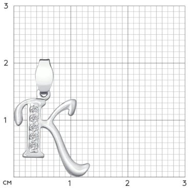 Подвеска SOKOLOV 94030454-sk23 вес 0.78 г серебро, фианит купить,NaN