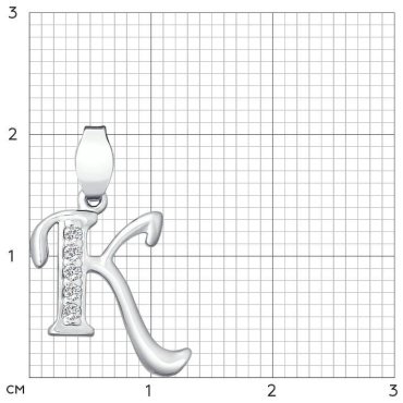 Подвеска SOKOLOV 94030454-sk23 вес 0.78 г серебро, фианит купить,NaN
