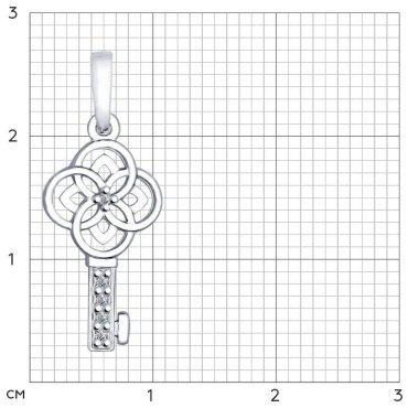 Подвеска SOKOLOV 94031904-sk23 вес 0.85 г серебро, фианит купить,8123