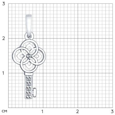 Подвеска SOKOLOV 94031904-sk23 вес 0.85 г серебро, фианит купить,8123