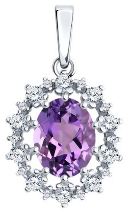 Подвеска Diamant 94-330-02042-3 вес 1.88 г серебро, фианит купить,18468