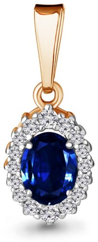 Подвеска AQUAMARINE 24520аб.6 вес 1.04 г серебро, наносапфир купить,11774