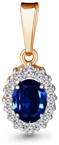 Подвеска AQUAMARINE 24520аб.6 вес 1.04 г серебро, наносапфир купить,11774