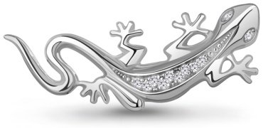 Брошь AQUAMARINE 77445А.5 вес 3.85 г серебро, фианит купить,28482