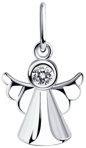 Подвеска Diamant 94-130-01077-1 вес 0.62 г серебро, фианит купить,NaN