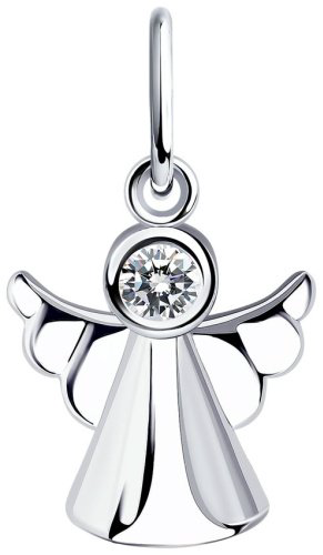 Подвеска Diamant 94-130-01077-1 вес 0.62 г серебро, фианит купить,NaN