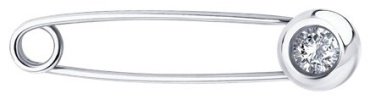 Булавка Diamant 94-140-02696-1_0,88 вес 0.88 г серебро, фианит купить,8123