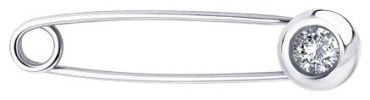 Булавка Diamant 94-140-02696-1_0,88 вес 0.88 г серебро, фианит купить,8123