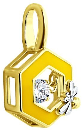 Подвеска Diamant 93-130-01852-1 вес 1.66 г серебро, фианит купить,59072