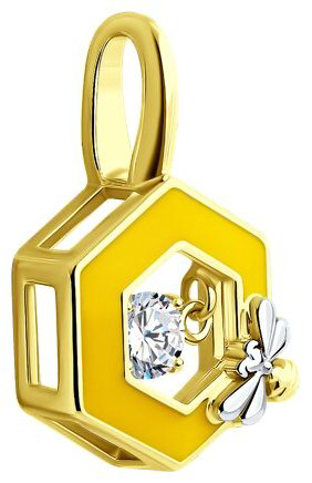 Подвеска Diamant 93-130-01852-1 вес 1.66 г серебро, фианит купить,59072