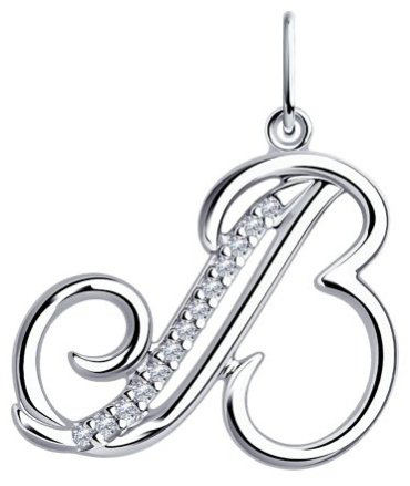 Подвеска Diamant 94-130-01282-1 вес 1.44 г серебро, фианит купить,12059
