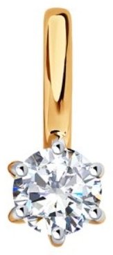 Подвеска Diamant 51-130-01002-1 вес 0.52 г золото, фианит купить,41553