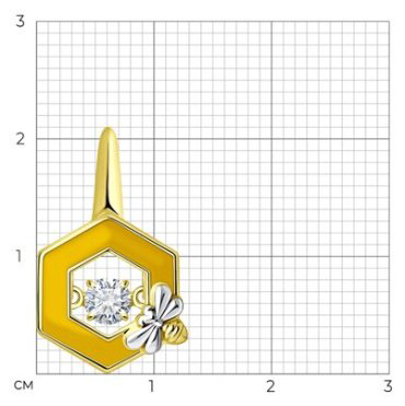 Подвеска Diamant 93-130-01852-1 вес 1.66 г серебро, фианит купить,59072