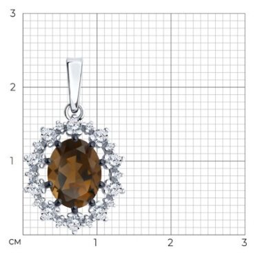 Подвеска Diamant 94-330-02042-4 вес 1.87 г серебро, фианит купить,15390
