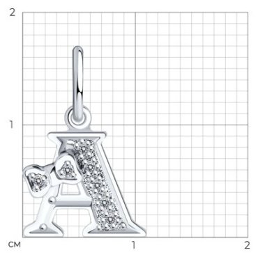 Подвеска SOKOLOV 94030471 вес 0.63 г серебро, фианит купить,8123