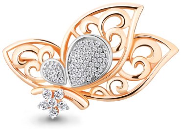 Брошь AQUAMARINE 72679А вес 4.24 г серебро, фианит