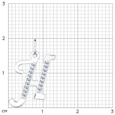 Подвеска SOKOLOV 94031372 вес 0.88 г серебро, фианит купить,9234