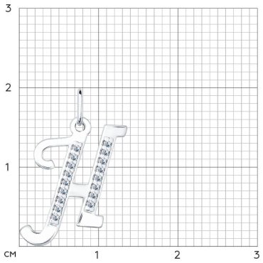 Подвеска SOKOLOV 94031372 вес 0.88 г серебро, фианит купить,9234