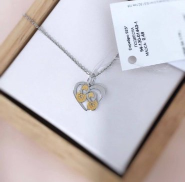 Подвеска Diamant 94-130-01443-1 вес 0.49 г серебро, без вставок купить,NaN