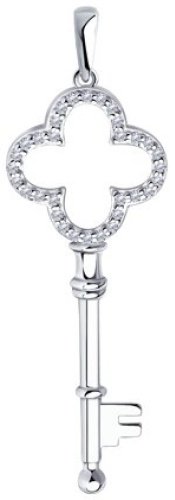 Подвеска Diamant 94-130-01014-1 вес 2.18 г серебро, фианит купить,10462