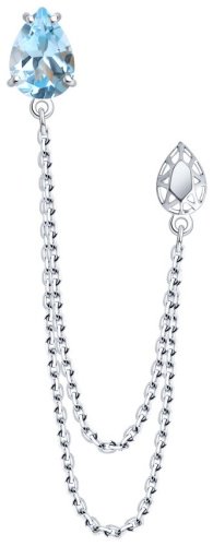 Брошь Diamant 94-340-02688-1 вес 2.58 г серебро, топаз купить,21929