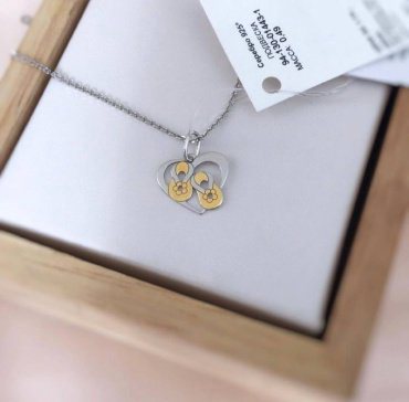 Подвеска Diamant 94-130-01443-1 вес 0.49 г серебро, без вставок купить,NaN
