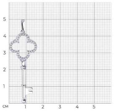 Подвеска Diamant 94-130-01014-1 вес 2.18 г серебро, фианит купить,10462