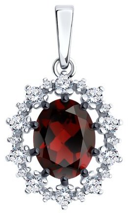 Подвеска Diamant 94-330-02042-2 вес 1.9 г серебро, фианит купить,22572
