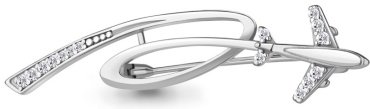 Брошь AQUAMARINE 77403А вес 2.78 г серебро, фианит купить,27563