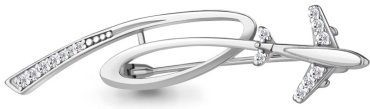 Брошь AQUAMARINE 77403А вес 2.78 г серебро, фианит купить,27563