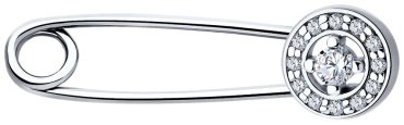 Булавка Diamant 94-140-02634-1 вес 0.8 г серебро, фианит купить,7985