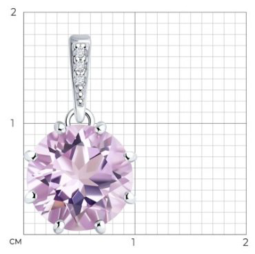Подвеска Diamant 94-330-02040-2 вес 1.17 г серебро, фианит купить,17369