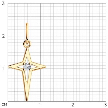 Подвеска SOKOLOV 93030449-sk238 вес 0.58 г серебро, фианит купить,8914