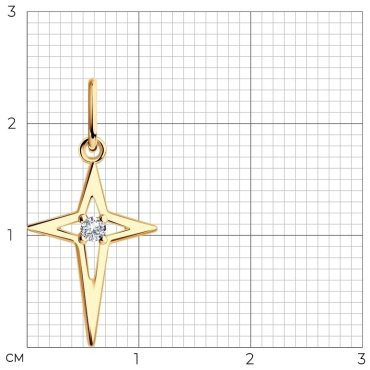 Подвеска SOKOLOV 93030449-sk238 вес 0.58 г серебро, фианит купить,8914