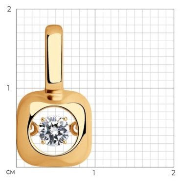 Подвеска Diamant 93-130-01732-1 вес 1.3 г серебро, фианит купить,9561