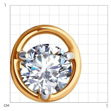 Подвеска Diamant 51-130-02032-1 вес 0.46 г золото, фианит купить,49136