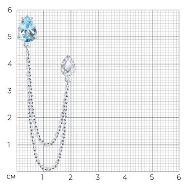 Брошь Diamant 94-340-02688-1 вес 2.72 г серебро, топаз купить,NaN