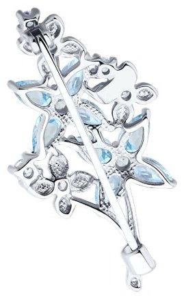 Брошь Diamant 94-340-02061-1 вес 2.7 г серебро, топаз купить,28000