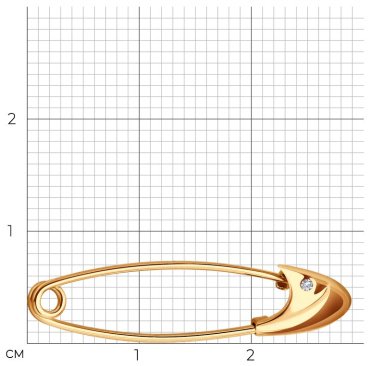 Булавка Diamant 51-140-01686-1 вес 0.78 г золото, фианит купить,67466