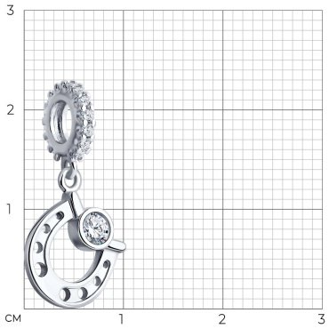 Подвеска SOKOLOV 94033052 вес 1.18 г серебро, фианит купить,NaN